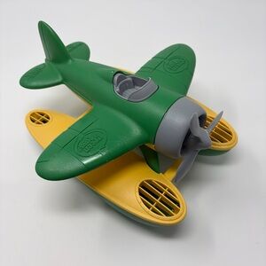 Green Toys 100% Recycled Made in USA Green and Yellow Toy Airplane